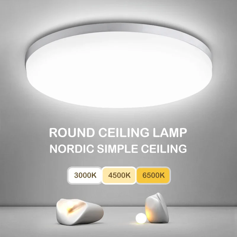 plafonnier led moderne carré ou rond pour lustre - Image 3