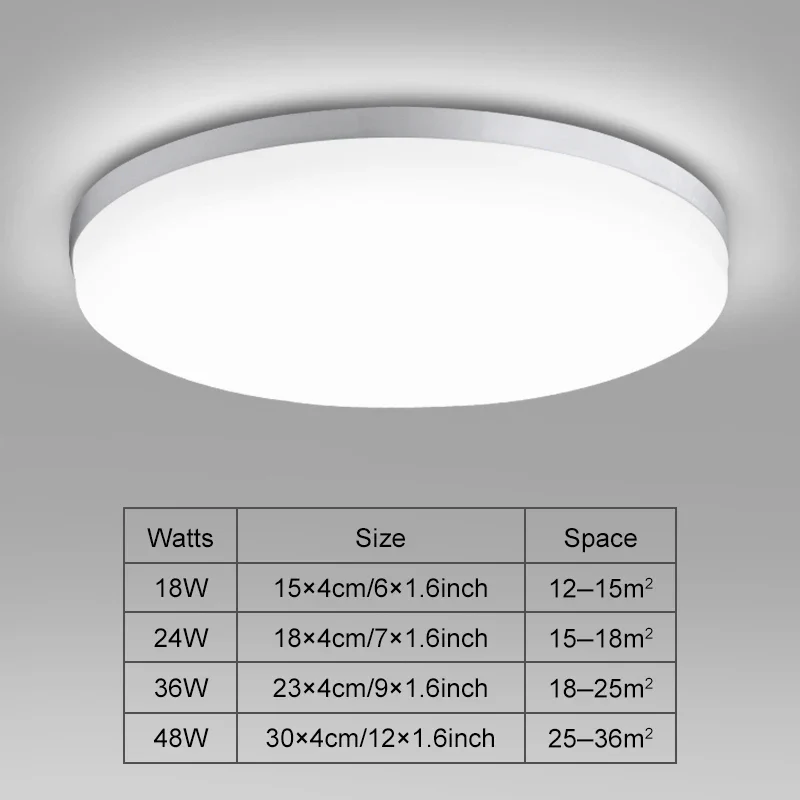 plafonnier led moderne carré ou rond pour lustre - Image 9