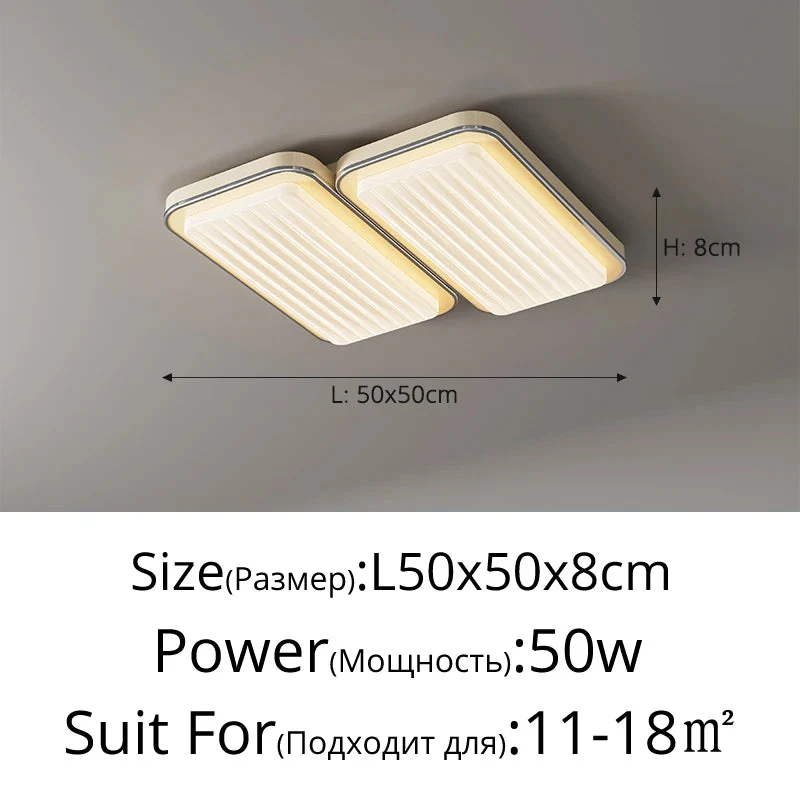 plafonnier led moderne design simple protection yeux et spectre complet - Image 7
