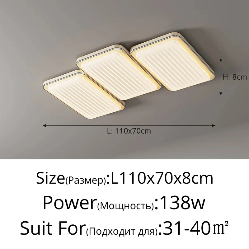 plafonnier led moderne design simple protection yeux et spectre complet - Image 8