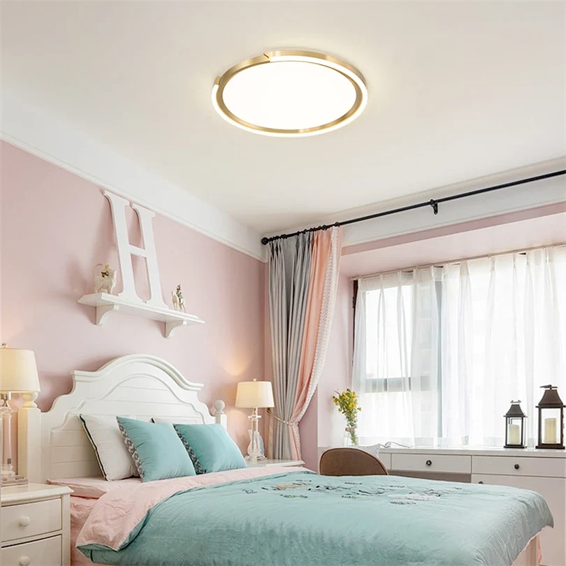 plafonnier led moderne en cuivre doré pour intérieur - Image 3