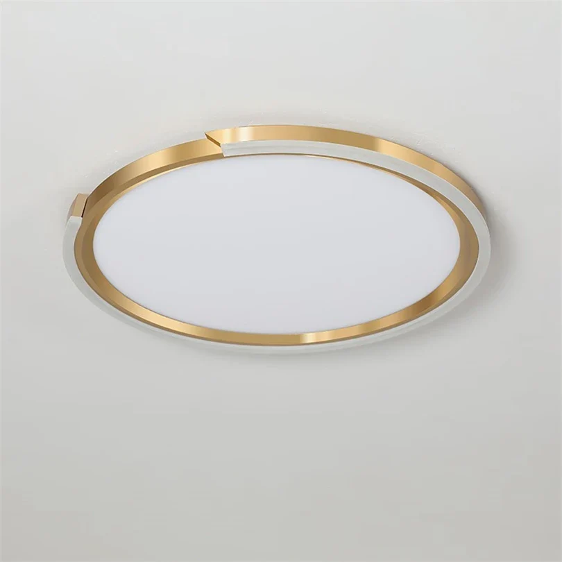 plafonnier led moderne en cuivre doré pour intérieur - Image 4