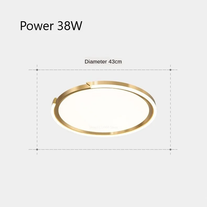 plafonnier led moderne en cuivre doré pour intérieur - Image 7