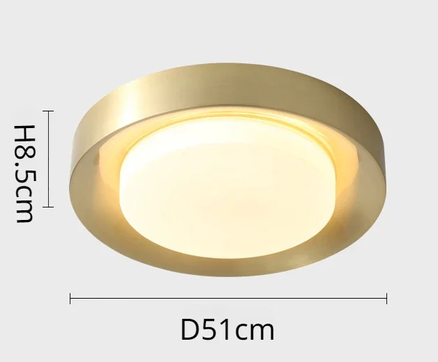 plafonnier led moderne en laiton décoration intérieure lumière design luxe - Image 8