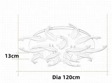 plafonnier led moderne en métal et acrylique pour intérieur - Image 11