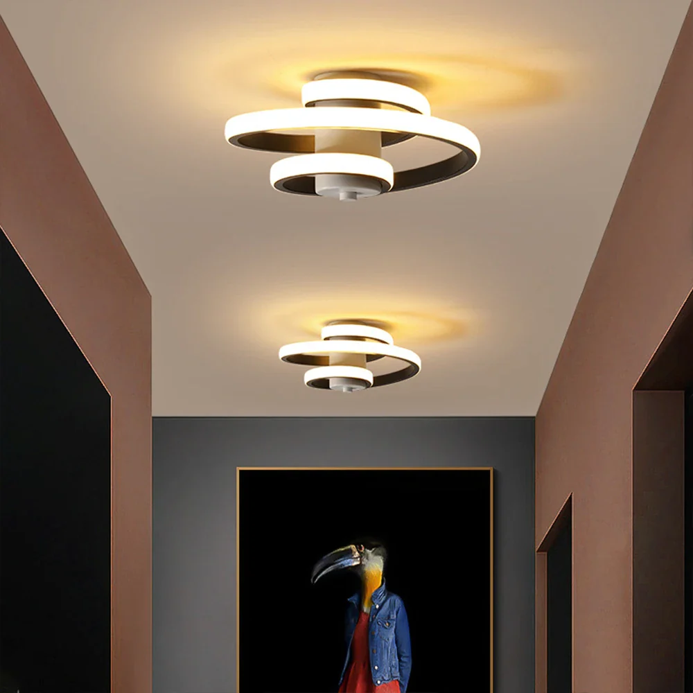 plafonnier led moderne en spirale pour un intérieur minimaliste - Image 2