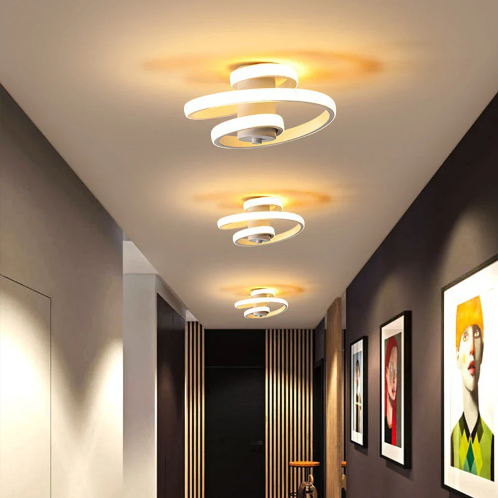 plafonnier led moderne en spirale pour un intérieur minimaliste - Image 4