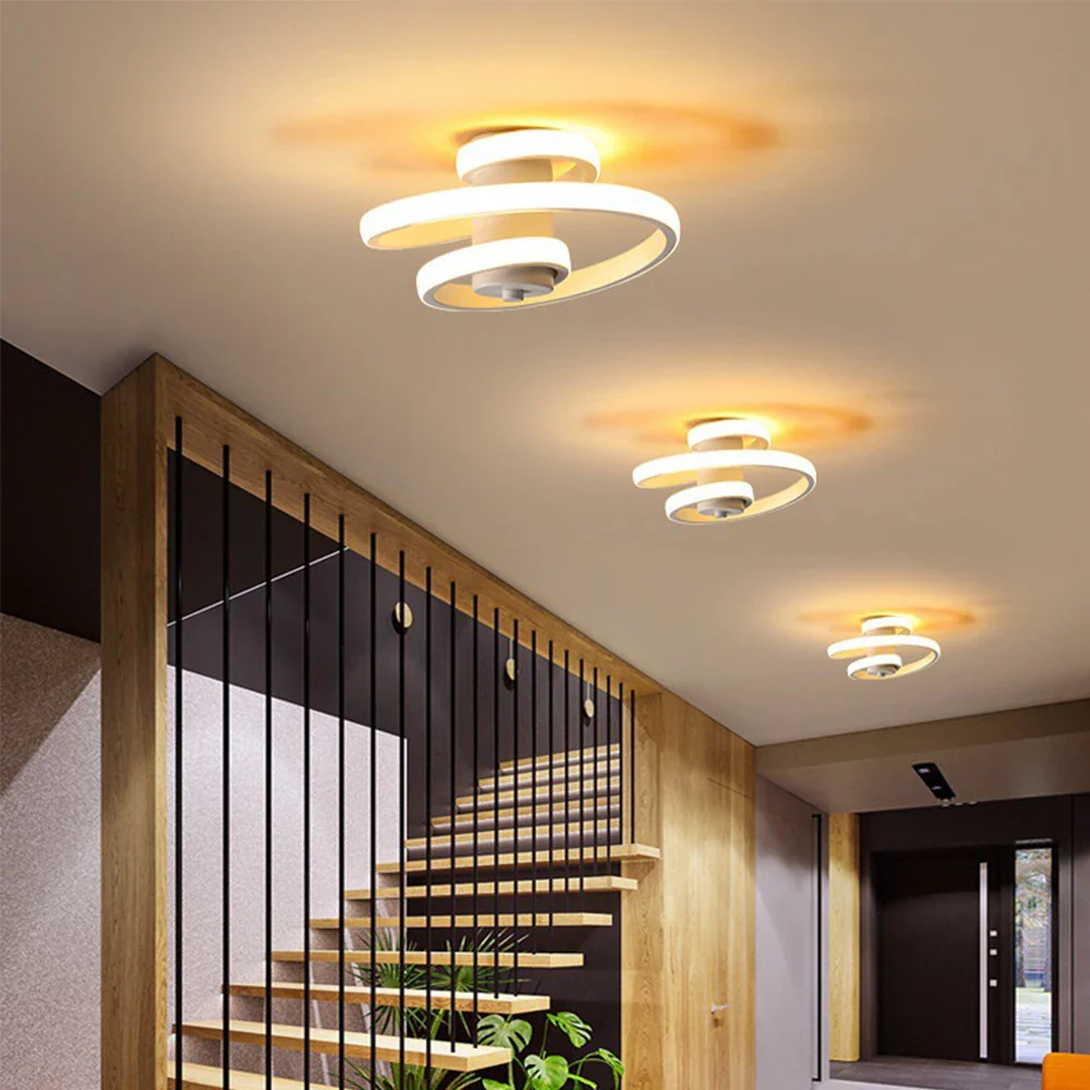 plafonnier led moderne en spirale pour un intérieur minimaliste - Image 5