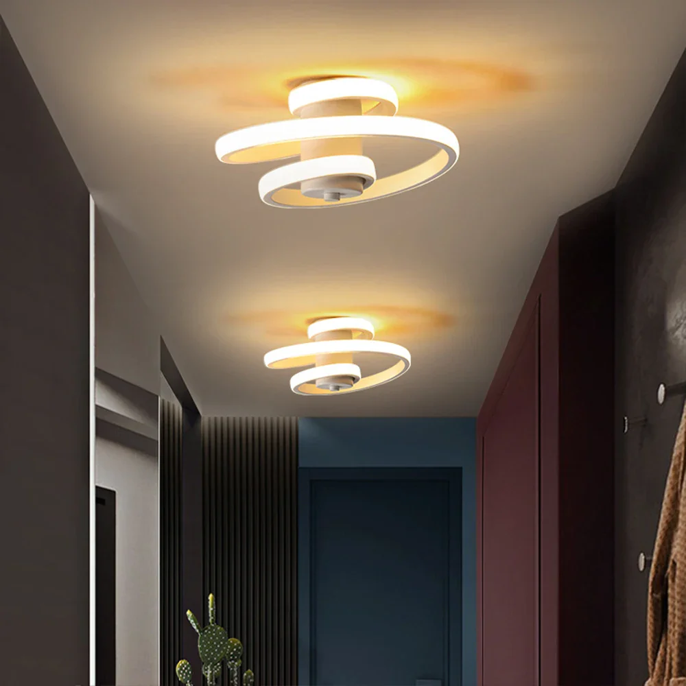 plafonnier led moderne en spirale pour un intérieur minimaliste - Image 6