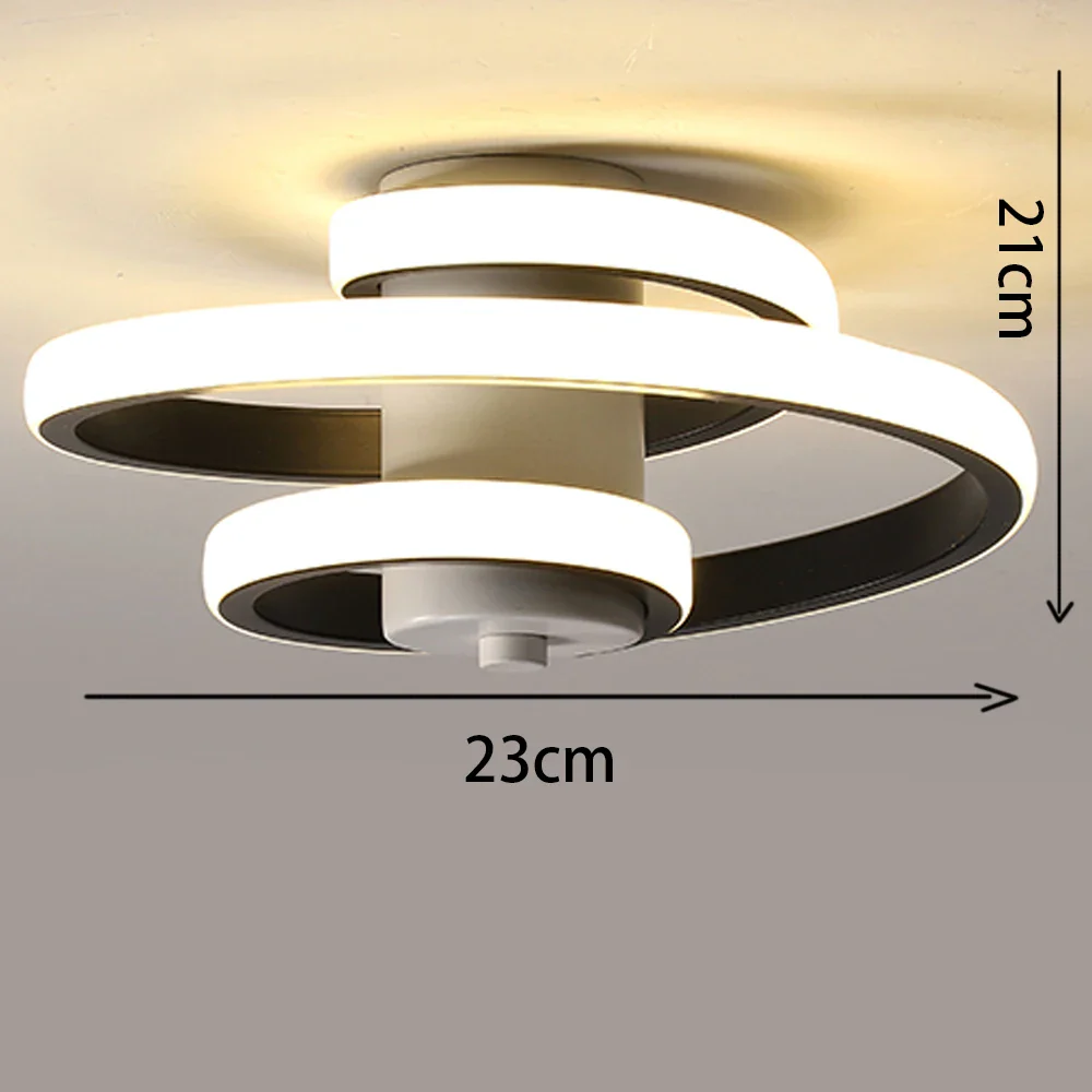 plafonnier led moderne en spirale pour un intérieur minimaliste - Image 7