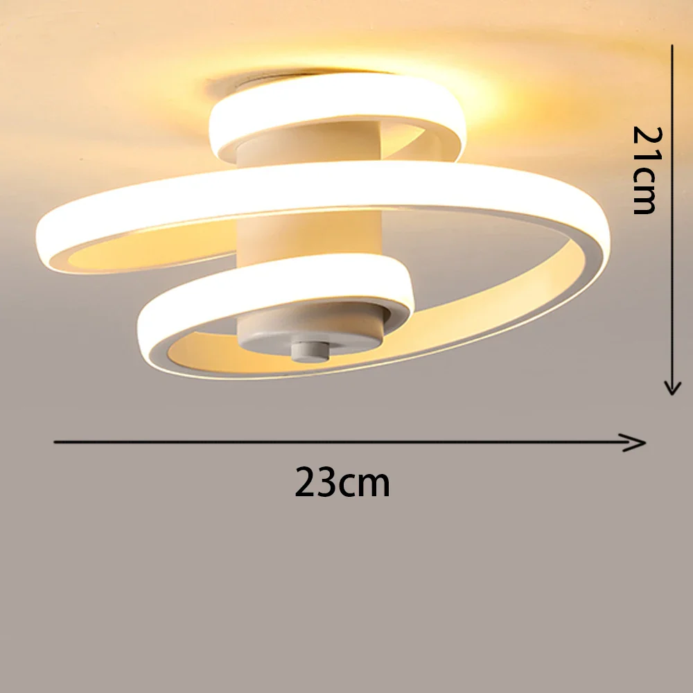 plafonnier led moderne en spirale pour un intérieur minimaliste - Image 8