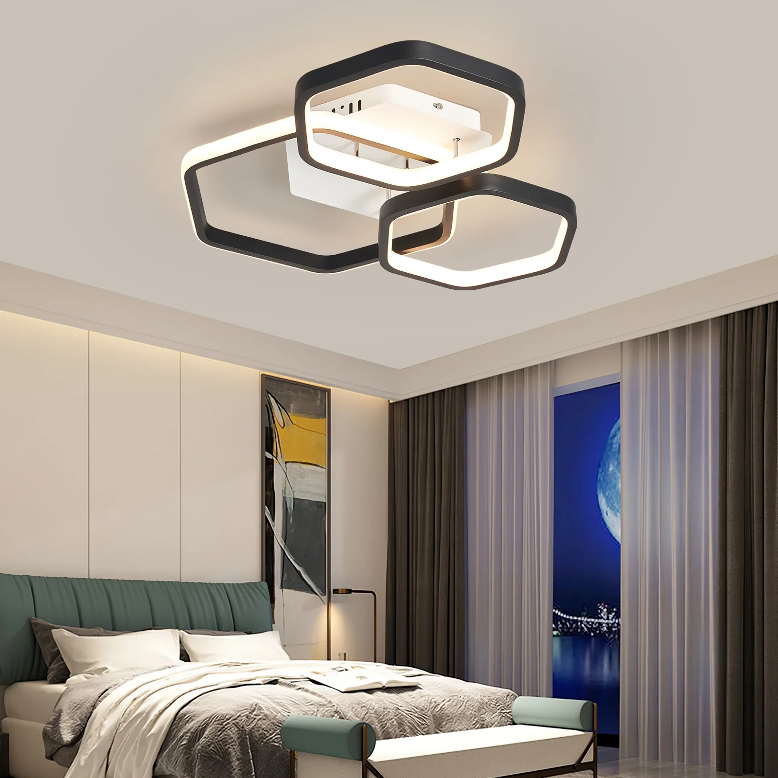 plafonnier led moderne et créatif pour maison intelligente - Image 2