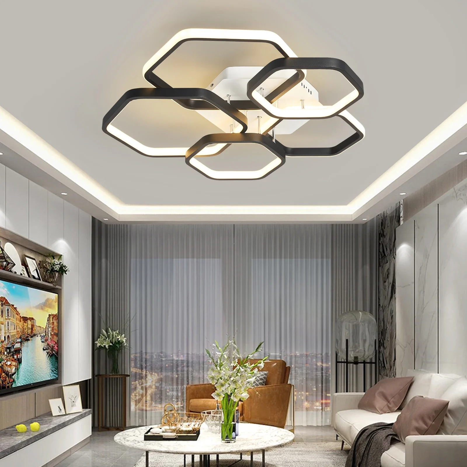 plafonnier led moderne et créatif pour maison intelligente - Image 4