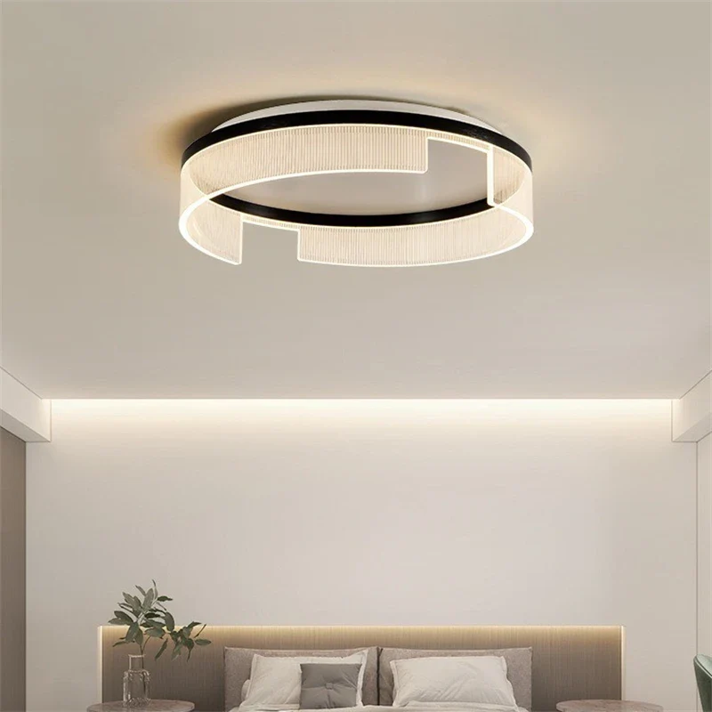 plafonnier led moderne rond en métal et acrylique pour intérieur - Image 5