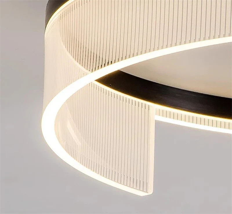 plafonnier led moderne rond en métal et acrylique pour intérieur - Image 6