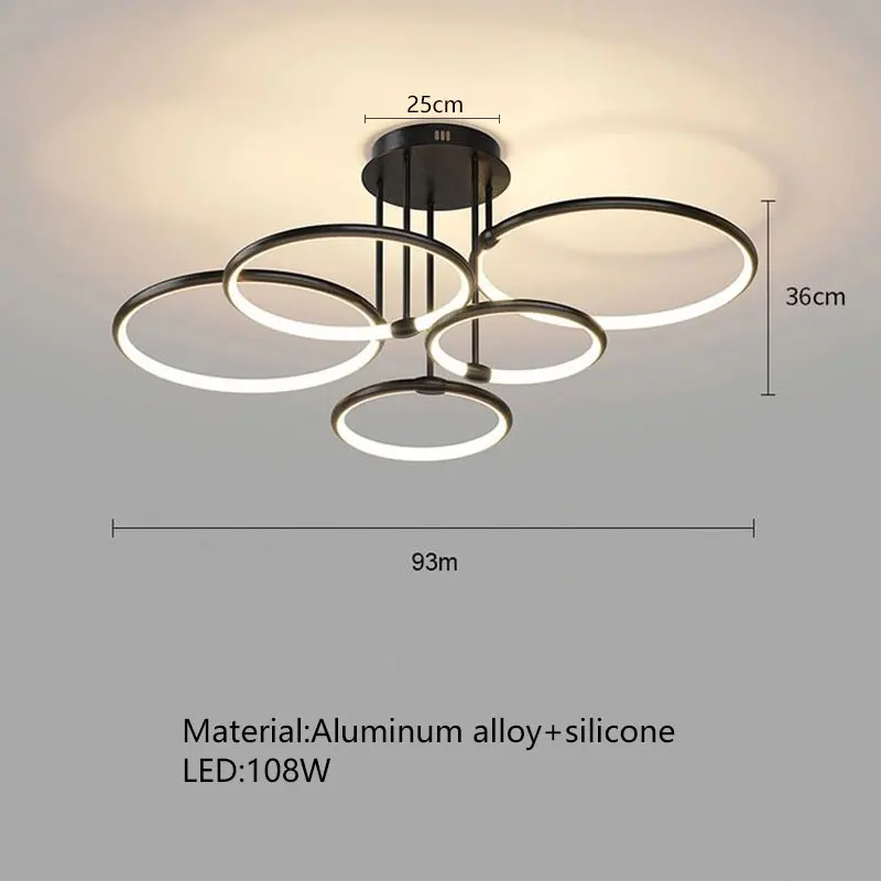 Plafonnier LED noir doré - Image 12