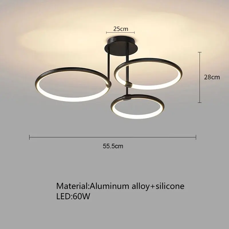 Plafonnier LED noir doré - Image 8