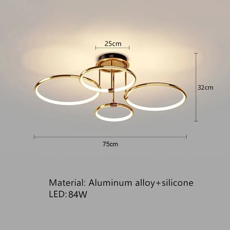Plafonnier LED noir doré - Image 9
