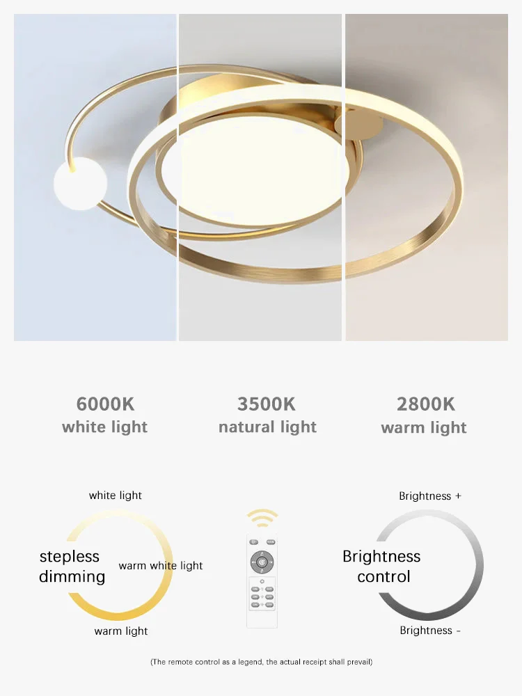 plafonnier led rond design moderne avec télécommande décoratif - Image 6