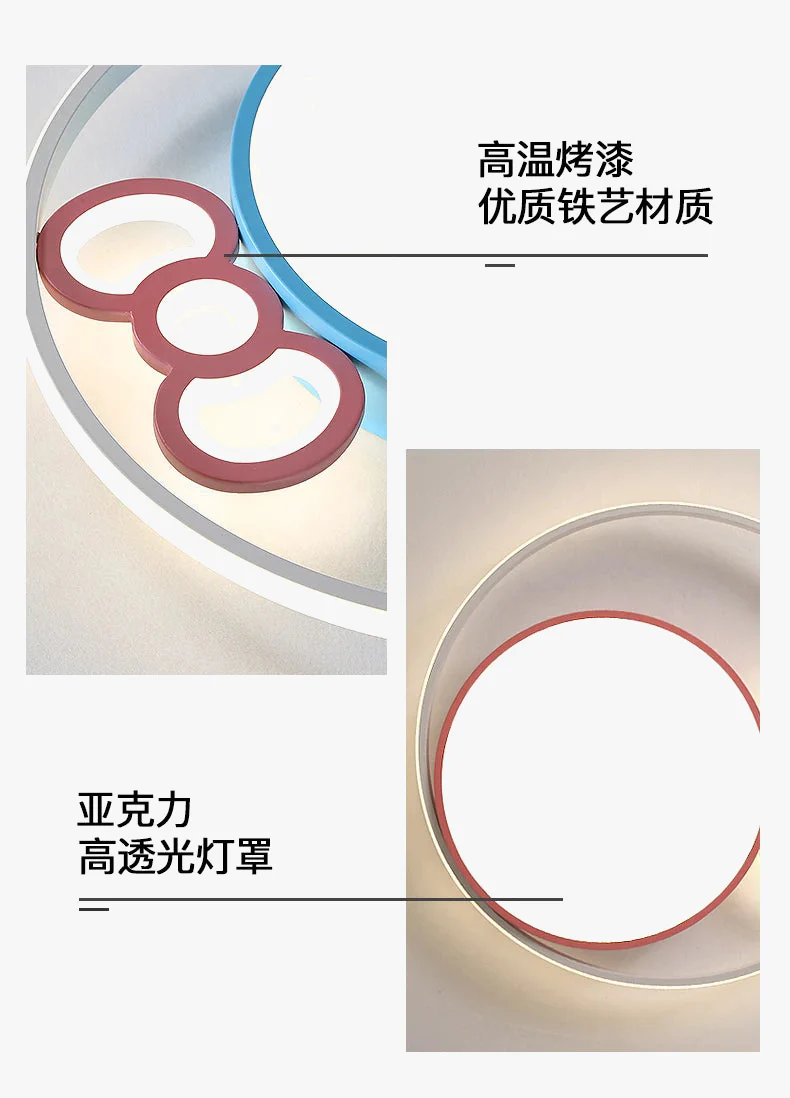 plafonnier led rond pour enfants protection des yeux éclairage doux - Image 4