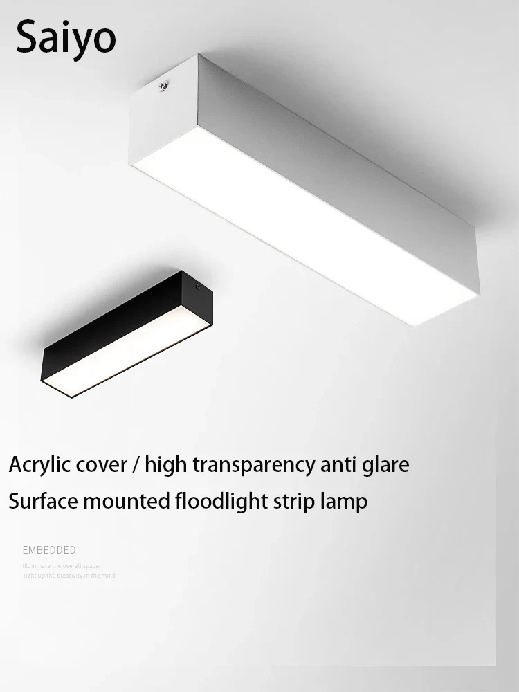 plafonnier led monté en surface spot rectangulaire
