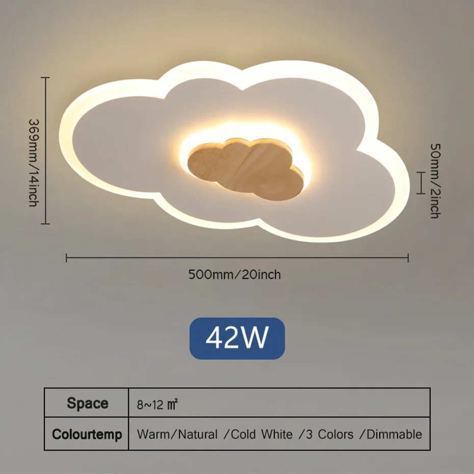 plafonnier led ultra fin avec nuages créatifs éclairage intelligent - Image 25