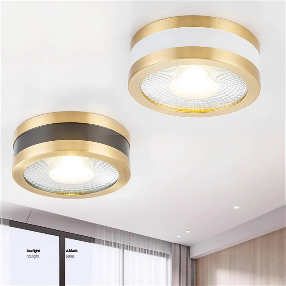 plafonnier led ultra fin en cuivre pour décoration intérieure moderne - Image 3