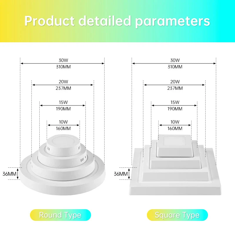plafonnier led ultra fin panneau lumineux pour intérieur - Image 6