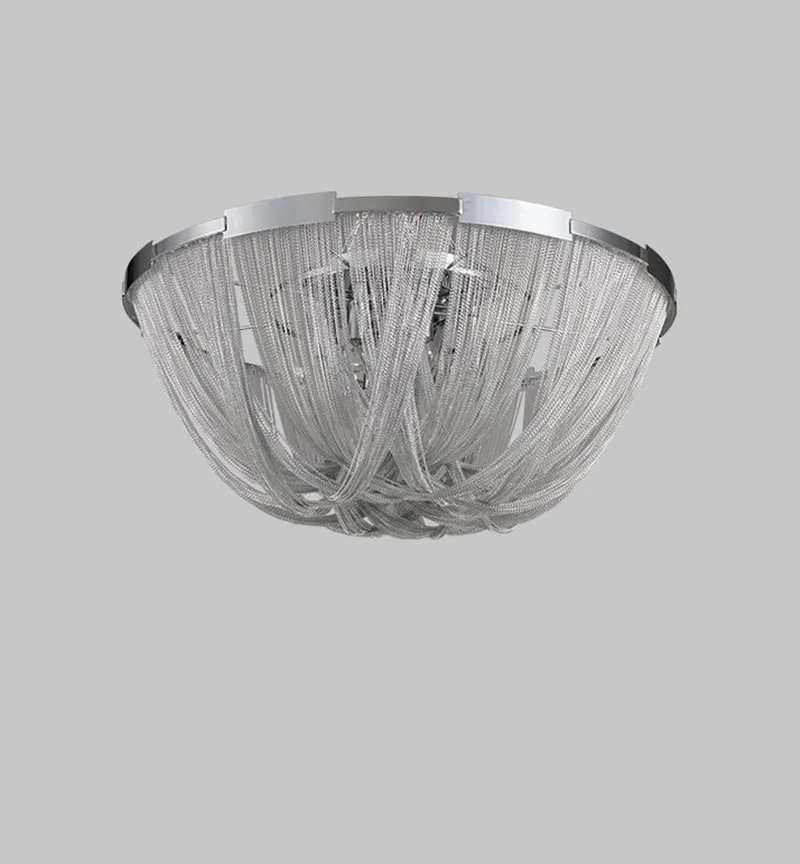 Plafonnier luxueux en aluminium avec pampilles et ampoule LED - Image 2