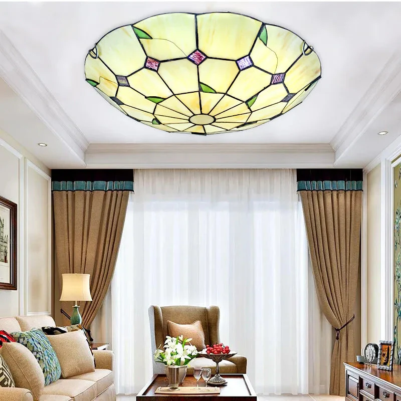 plafonnier méditerranéen éclairage tiffany led pour intérieur et extérieur - Image 3