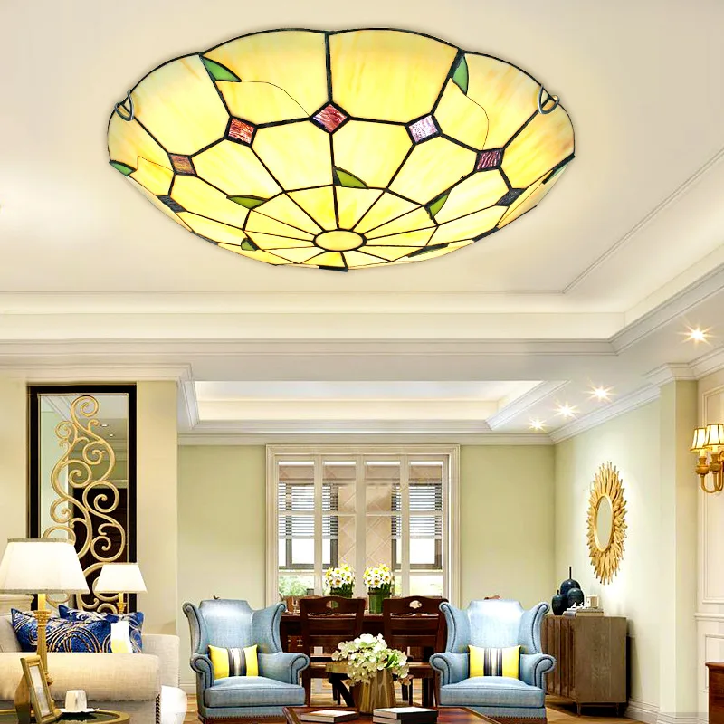 plafonnier méditerranéen éclairage tiffany led pour intérieur et extérieur - Image 4