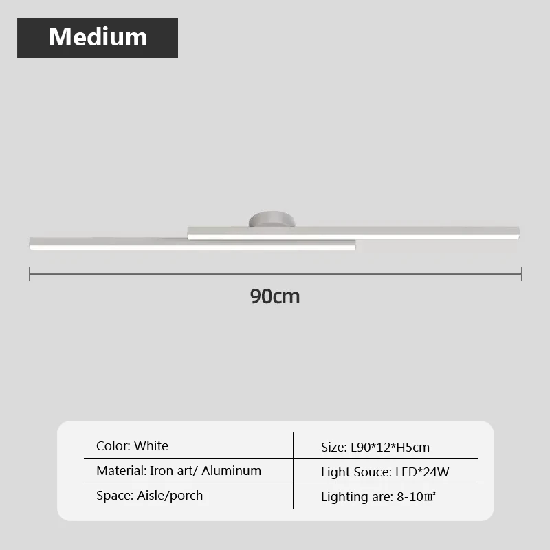 Plafonnier minimaliste à longue bande - Image 11