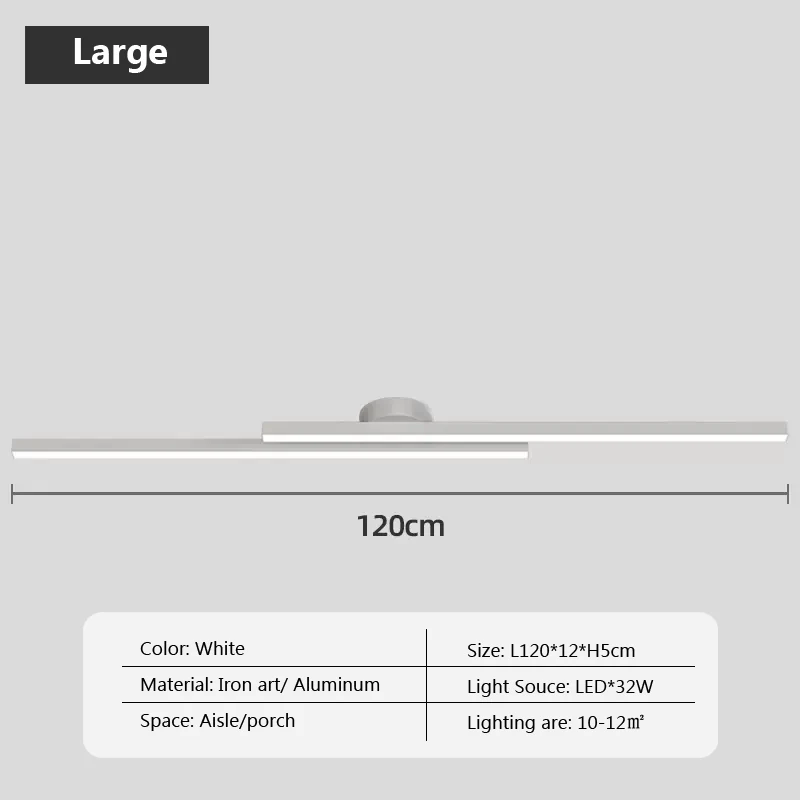 Plafonnier minimaliste à longue bande - Image 14