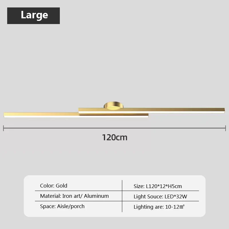 Plafonnier minimaliste à longue bande - Image 16