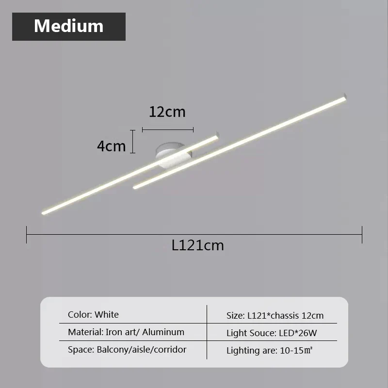 Plafonnier minimaliste à longue bande - Image 20