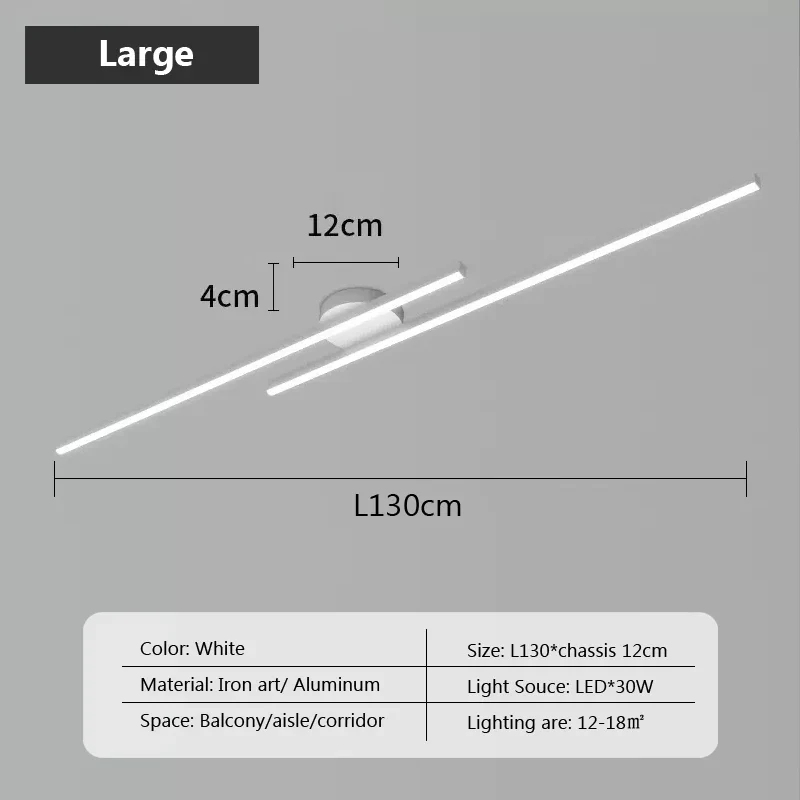 Plafonnier minimaliste à longue bande - Image 24