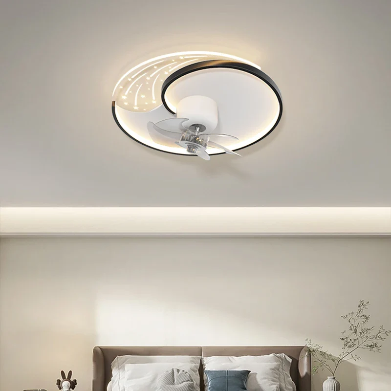 plafonnier moderne avec ventilateur et éclairage intelligent mobile - Image 2