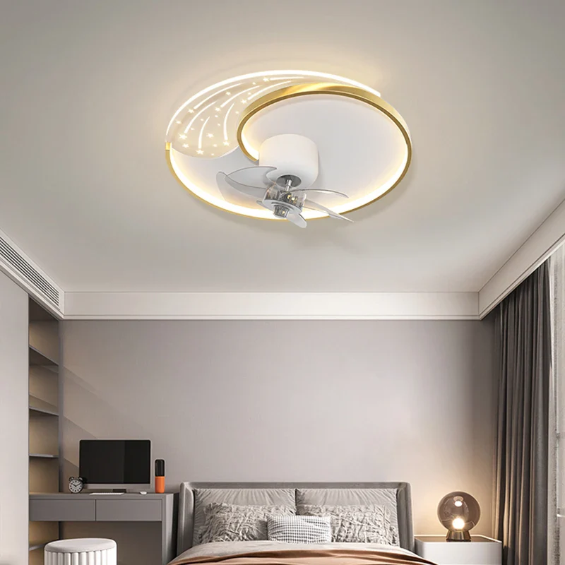 plafonnier moderne avec ventilateur et éclairage intelligent mobile - Image 3