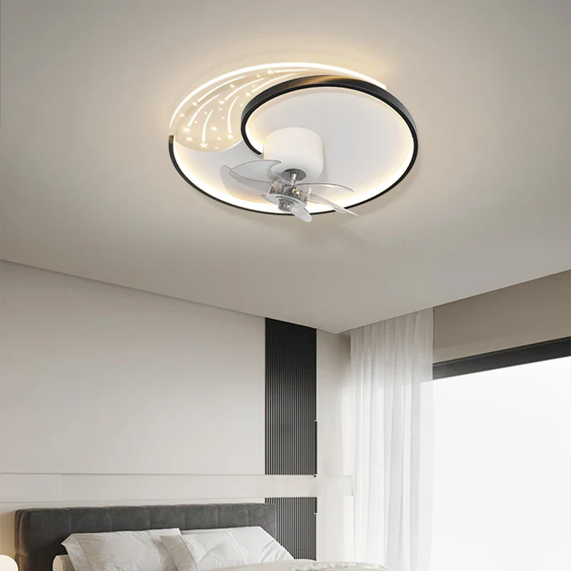 plafonnier moderne avec ventilateur et éclairage intelligent mobile - Image 4