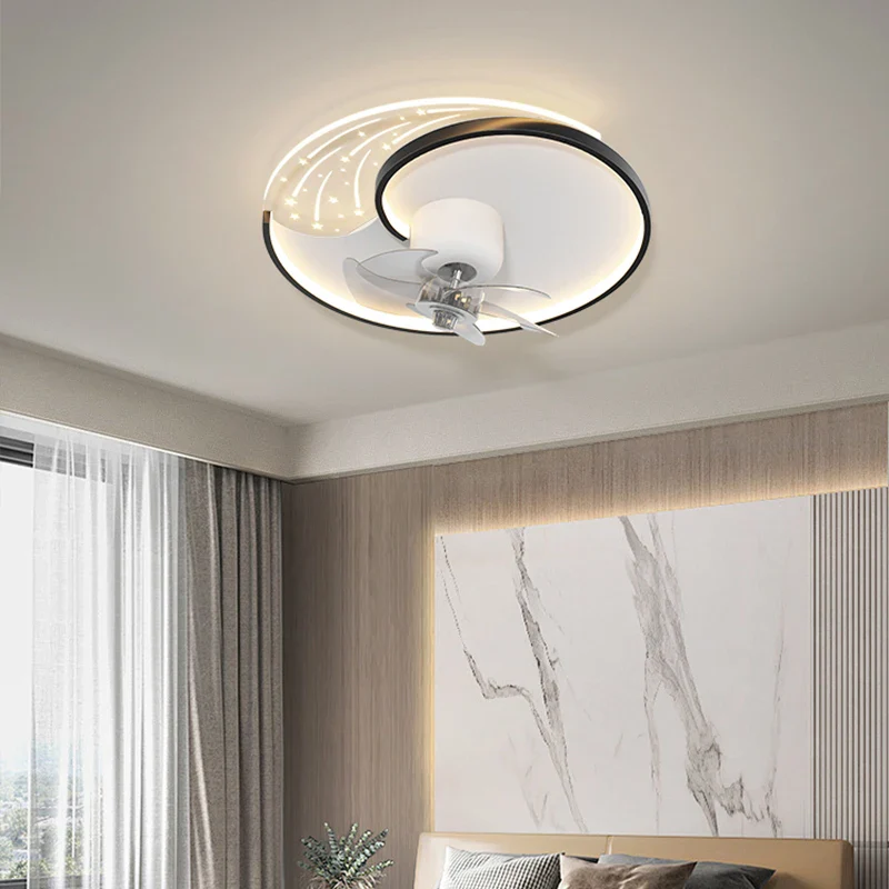 plafonnier moderne avec ventilateur et éclairage intelligent mobile - Image 6