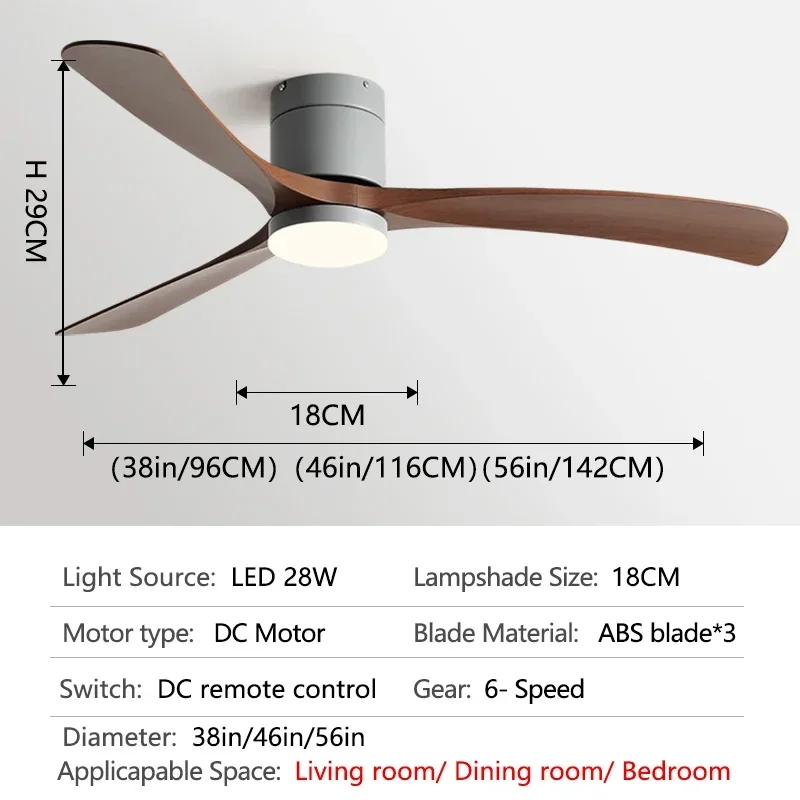 plafonnier moderne avec ventilateur télécommandé et lumière intégrée - Image 12