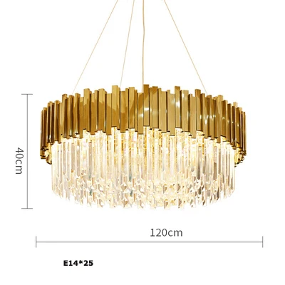 plafonnier moderne en cristal ovale à plusieurs couches - Image 15