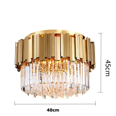 plafonnier moderne en cristal ovale à plusieurs couches - Image 32
