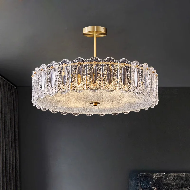 plafonnier moderne en cuivre et verre design créatif pour intérieur élégant - Image 3
