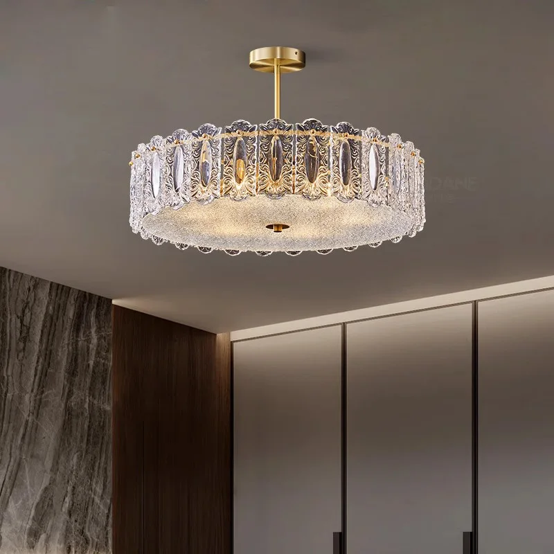 plafonnier moderne en cuivre et verre design créatif pour intérieur élégant - Image 4