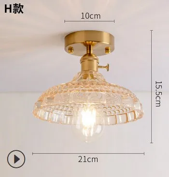 plafonnier moderne japonais en verre sculpté rétro élégant - Image 12