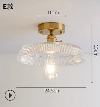 plafonnier moderne japonais en verre sculpté rétro élégant - Image 13