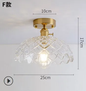 plafonnier moderne japonais en verre sculpté rétro élégant - Image 14