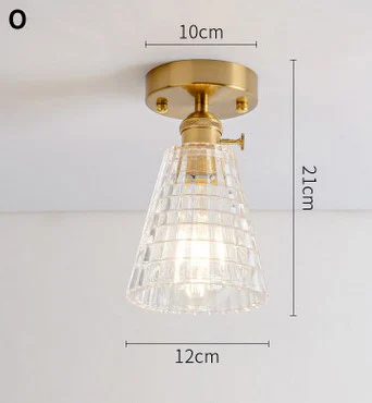 plafonnier moderne japonais en verre sculpté rétro élégant - Image 17