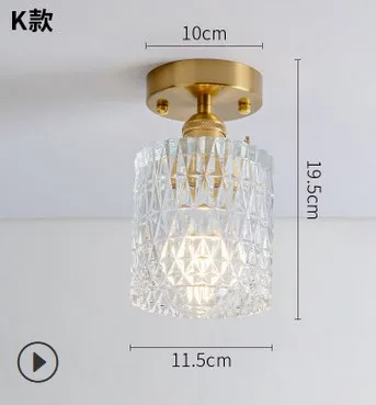 plafonnier moderne japonais en verre sculpté rétro élégant - Image 18